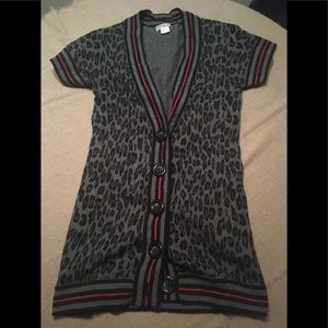 Kenzie Girl Leopard Print Button Up SM